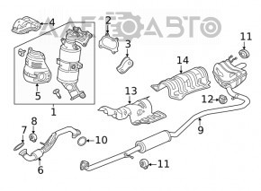 Colector de evacuare cu catalizator pentru Honda Civic XI FE/FL 22- 2.0