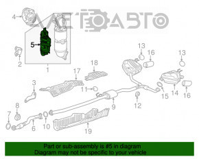 Protecția colectorului de eșapament pentru Honda Accord 18-22 1.5T, partea de jos.