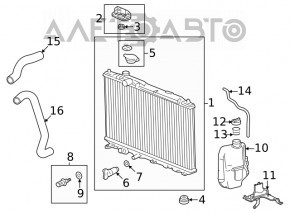 Radiatorul de răcire a apei pentru Honda Civic XI FE/FL 22- 1.5T