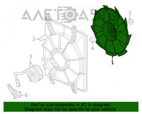 Paletele ventilatorului de răcire stânga Honda Civic XI FE/FL 22- 2.0, 1.5T