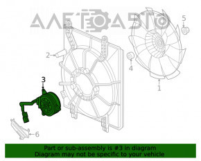 Motorul ventilatorului de răcire stânga pentru Honda Civic XI FE/FL 22- 2.0, 1.5T