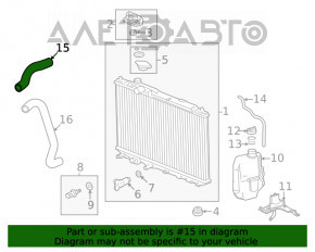 Furtunul de răcire superior al radiatoarelor Honda Civic XI FE/FL 22- 1.5T