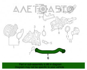 Патрубок охлаждения металл Honda Accord 18-22 1.5T