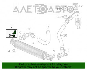 Крепление радиатора верхнее левое Honda Civic XI FE/FL 22- 1.5T