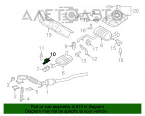 Кронштейн глушителя центр Audi Q3 8U 15-18 OEM