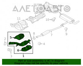 Tubul de admisie cu catalizator pentru Nissan Rogue 21-22 2.5