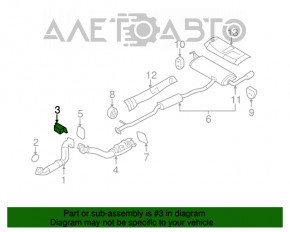 Suportul tubului de admisie cu catalizator pentru Nissan Rogue 21-22 2.5