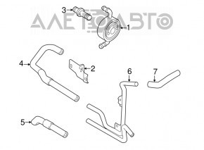 Radiator de ulei pentru motorul Infiniti Q50 14- 3.7, 3.5 RWD