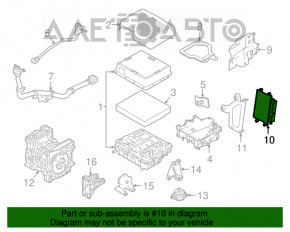 Modulul ECU al motorului Nissan Leaf 18-19 sub 40 kWh cu încărcare rapidă.