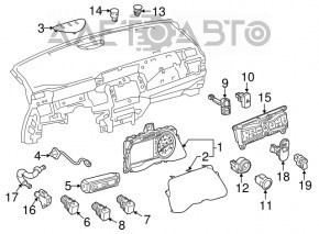 Tabloul de bord al Nissan Leaf 18-19 zgâriat