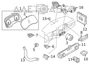 Butonul Start-Stop Nissan Rogue 21-23