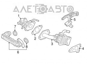 Racordul de racire al supapei EGR Toyota Venza 23-