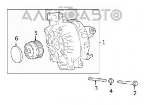 Generatorul Toyota Rav4 19- 2.5 150A