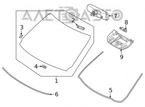 Camera de monitorizare a benzii pentru Nissan Rogue 21-22 pe parbriz.