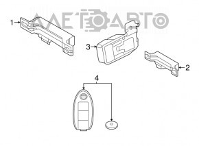 Keyless entry control module иммобилайзер Nissan Rogue 17-