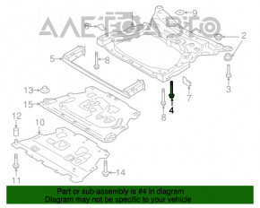 Şuruburile de fixare a suportului de suspensie frontală 4 bucăți Volvo XC90 16-22 112mm