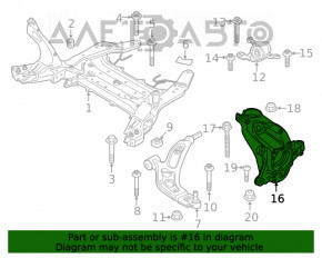 Цапфа передняя левая BMW X1 F48 16-22 -30 min