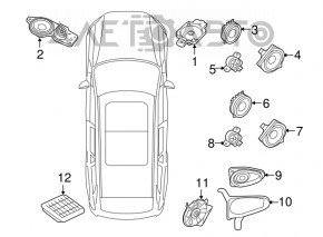 Difuzor ușă față dreapta sus Volvo XC90 16-22