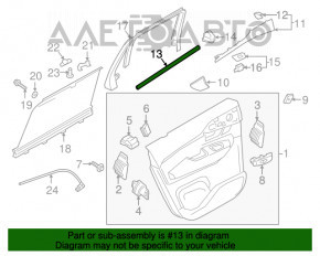 Garnitură de etanșare a geamului spate stânga intern Volvo XC90 16-22