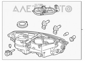 Фара передняя правая Volvo XC90 16 галоген