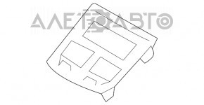 Capacul consolei centrale spate Volvo XC90 16-22 negru lucios