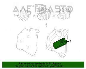 Blocul de control al camerei de vizionare spate pentru Volvo XC90 16-22