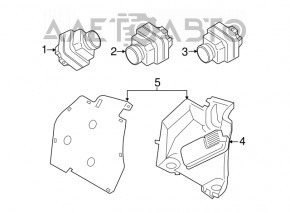 Blocul de control al camerei de vizionare spate pentru Volvo XC90 16-22