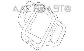 Capacul panoului frontal al monitorului Volvo XC90 16-22 negru lucios, zgârieturi