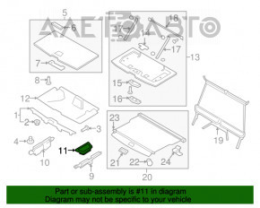 Бокс багажника правый Volvo XC90 16-22 черный, царапины