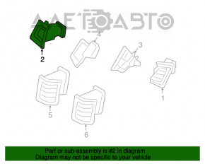 Deflectorul de aer al conductei de admisie din panoul frontal stânga Volvo XC90 16-22