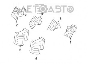 Deflectorul conductei de aer din panoul frontal central stânga Volvo XC90 16-22