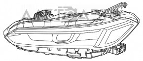 Фара передняя левая в сборе Honda Civic XI FE/FL 22- LED