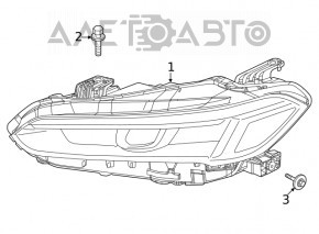 Far stânga față asamblată Honda Civic XI FE/FL 22- LED