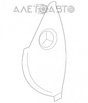 Capacul panoului frontal lateral dreapta Volvo XC90 16-22 negru