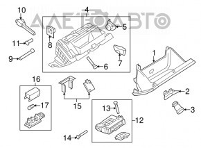 Перчаточный ящик, бардачок VW CC 08-17 черн