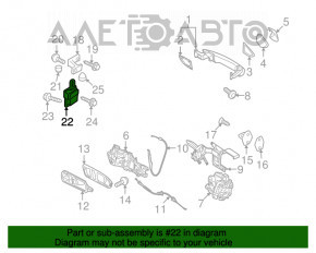 Петля двери нижняя задняя левая VW CC 08-17