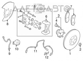 Placa de frână față dreapta Infiniti Q50 14-