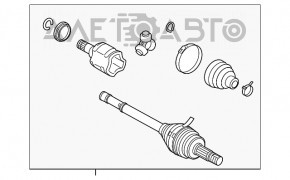 Привод полуось задняя левая Toyota Rav4 19- AWD