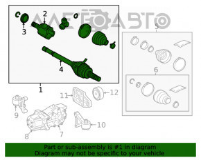 Ax cu semicurba spate stanga Toyota Rav4 19- AWD