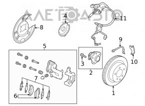 Rulmentul roții spate stânga Nissan Rogue 21-23 FWD