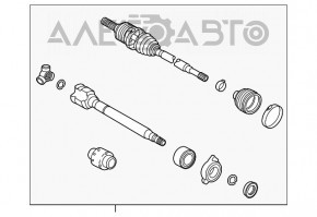 Привод полуось передняя правая Toyota Rav4 19- 2.5 AWD