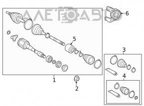 Ax cu semiasa fata stanga Lexus ES300h 19-