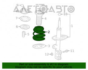 Arcul elicoidal frontal stânga Toyota Rav4 19- 2.5