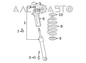 Arc spate dreapta Lexus ES350 19-21