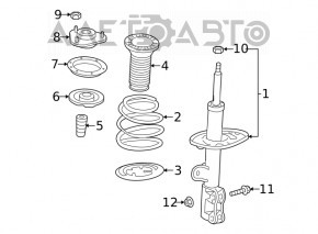 Amortizor fata stanga Toyota Rav4 19- 2.5 nou original OEM