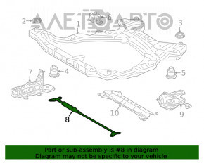 Bara de protecție a subramei față pentru Lexus ES250 ES300h ES350 19-