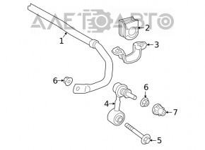 Stabilizator spate pentru Lexus ES300h ES350 19- FWD