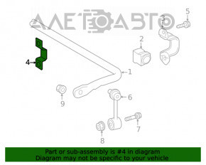 Suportul de fixare a stabilizatorului spate dreapta Toyota Venza 21- inferior.
