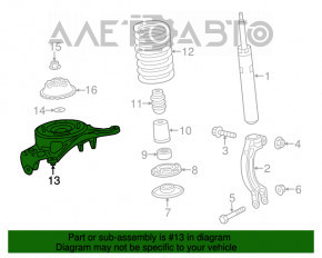 Suport amortizor față dreapta Audi A6 C7 12-18