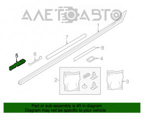 Prag stânga de fixare Audi A6 C7 12-15 pre-restilizare, nou, original OEM